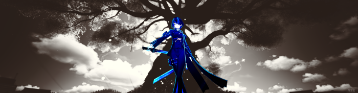 Saito Hajime from Fate Grand Order holding a katana