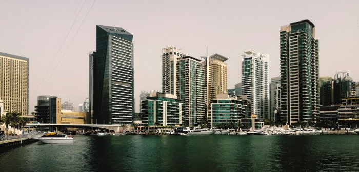 Modern Skyscrapers of Dubai Marina Skyline