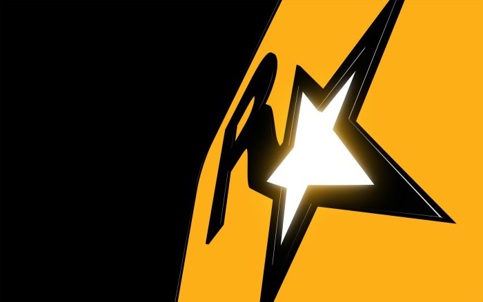Rockstar Games Logo on Black and Yellow
