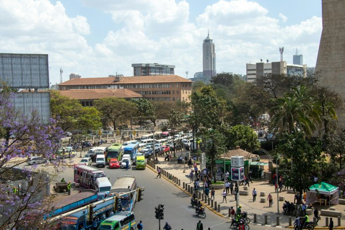 Busy Street Traffic in Nairobi Kenya