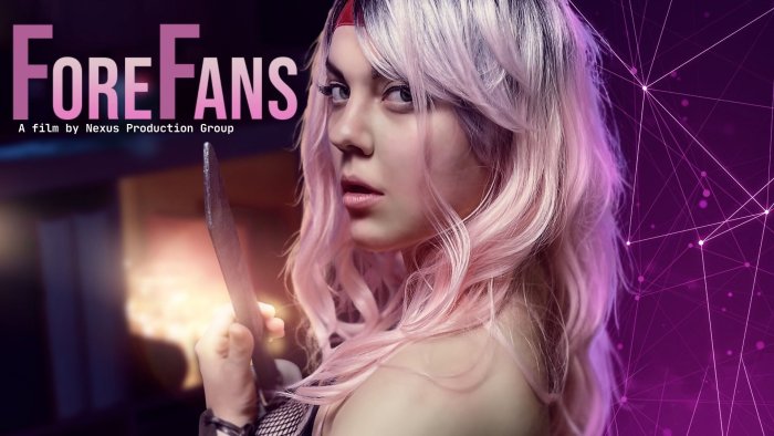 Movie poster for ForeFans featuring a pink-haired woman