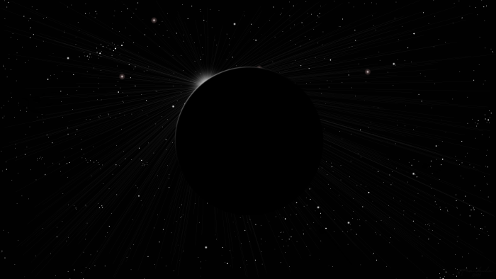 Total Eclipse of a Star by a Dark Planet