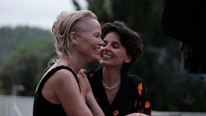 Pamela Anderson and Gia Coppola in The Last Showgirl