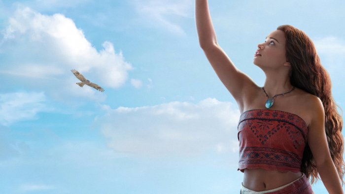 Moana Looking Up at the Sky in Live-Action Moana