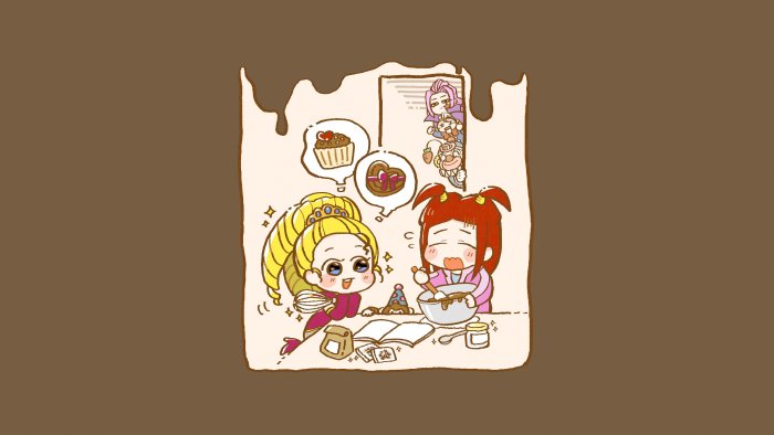 Doremi and Momoko Baking from Ojamajo Doremi