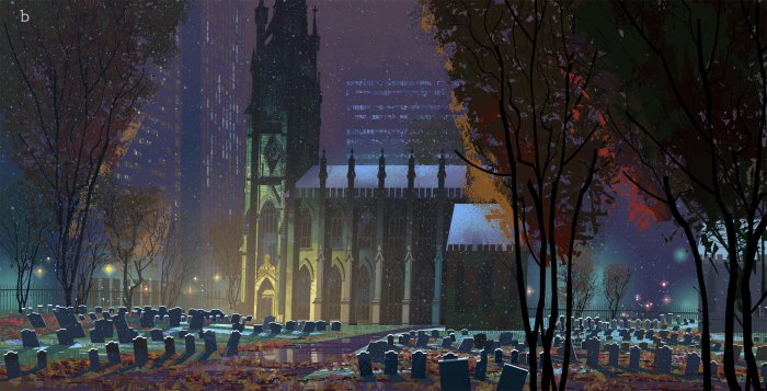 Trinity Church Cemetery in Spider-Man: Into the Spider-Verse