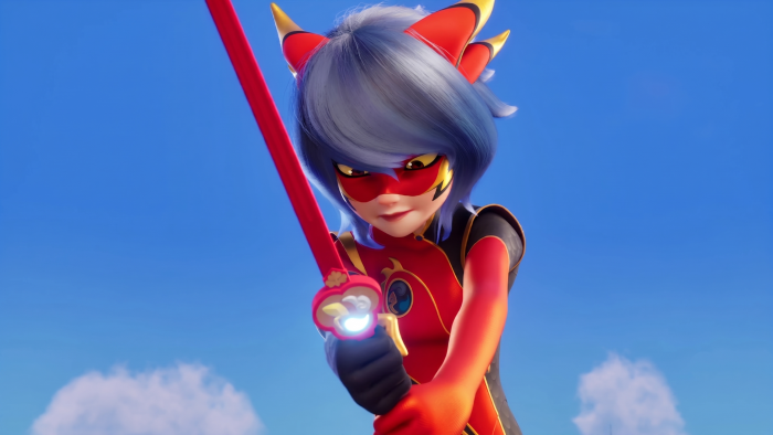 Ryuko holding her sword in Miraculous Ladybug