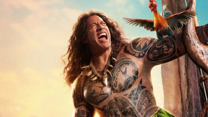 Dwayne Johnson as Maui in Live-Action Moana