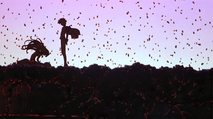Utena and Anthy Silhouettes in Revolutionary Girl Utena