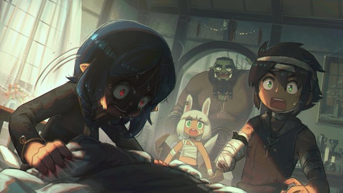 Terrified Fantasy Adventurers in a Room by Porforever
