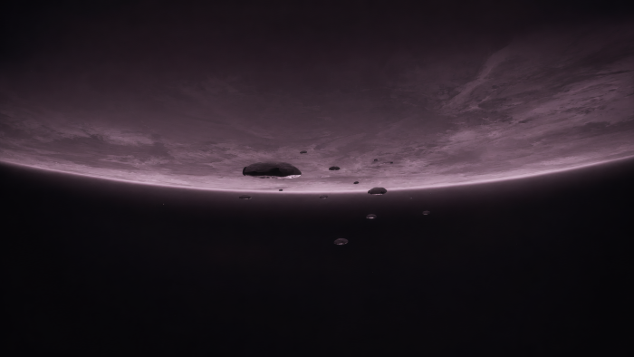 Spaceships orbiting a planet from Dune