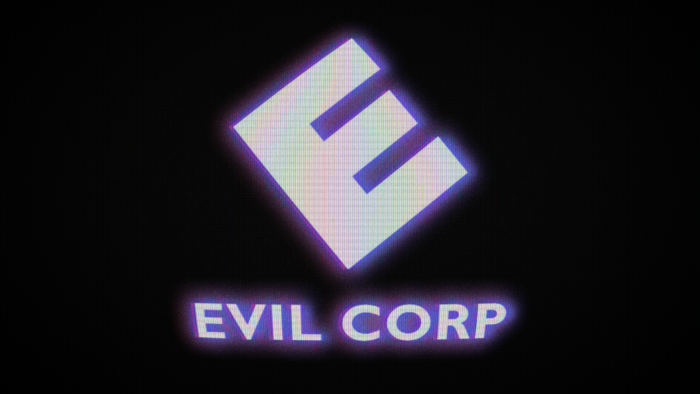 Evil Corp Logo with Neon Glow from Mr. Robot