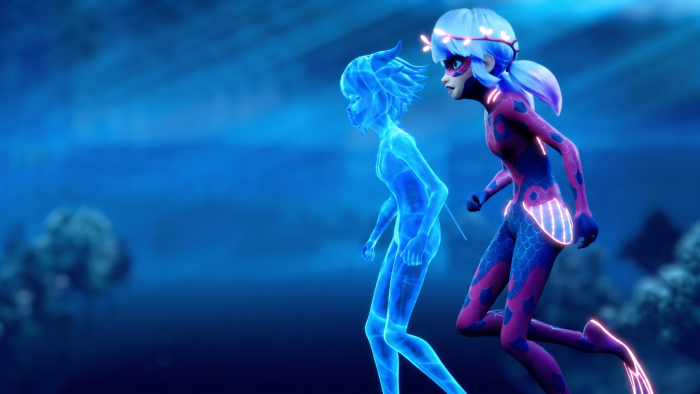 Aqua Ladybug and Cat Noir in Miraculous