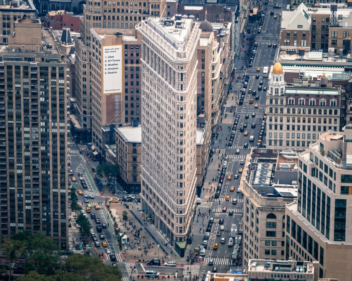 Aerial View of the Flatiron Building in New York