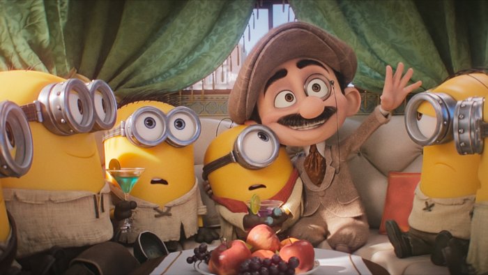 Minions and a Gentleman in a Carriage