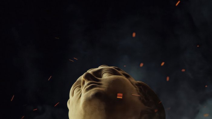 Classical Stone Statue Head from The Odyssey