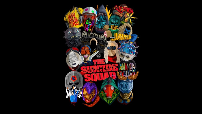 The Suicide Squad Characters Collage 4K