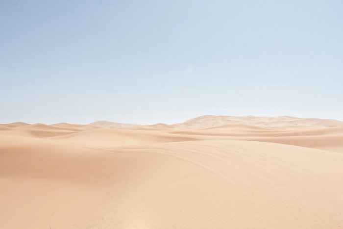 Rolling sand dunes of Erg Chebbi desert