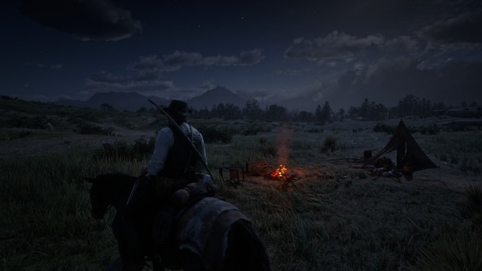 Arthur Morgan on horseback in Red Dead Redemption 2