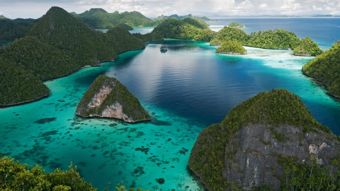 Tropical Karst Islands in Raja Ampat Indonesia