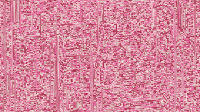 Pink Digital Glitch Art Abstract Pattern