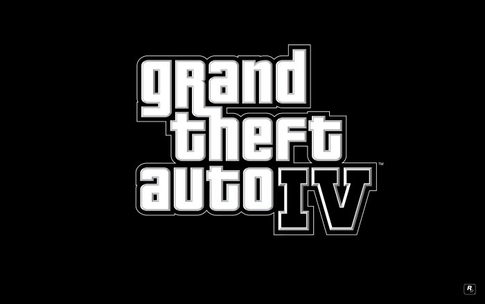 Grand Theft Auto IV Logo on Black Background