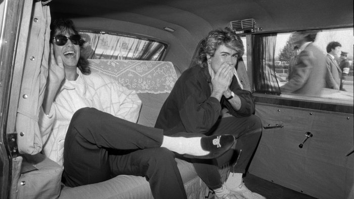George Michael and Andrew Ridgeley of Wham!