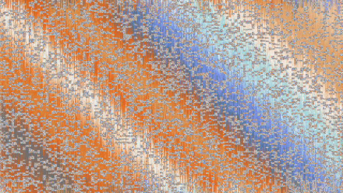 Abstract Orange and Blue Glitch Texture Pattern