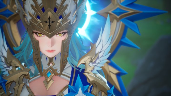 Athena from Honor of Kings close-up portrait
