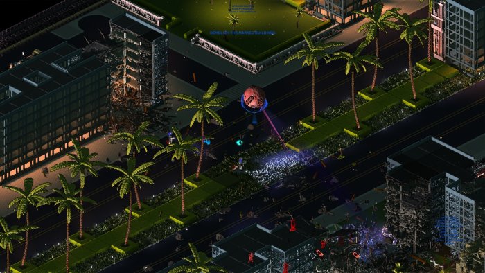 Isometric combat gameplay in Brigador Killers