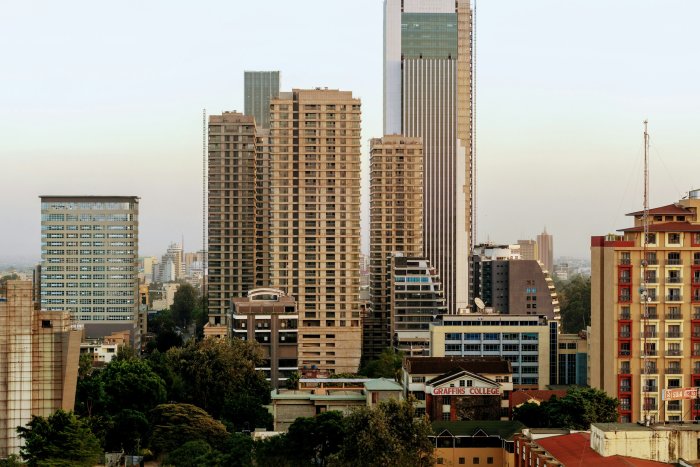 Westlands Skyline with Skyscrapers in Nairobi Kenya