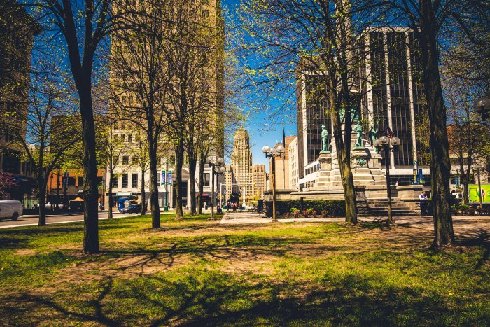 Lafayette Square Park and Buffalo City Hall