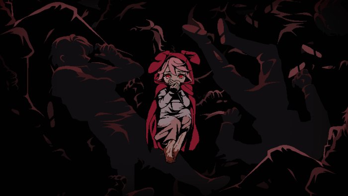 Ruby crying among fallen bodies in Rubinite