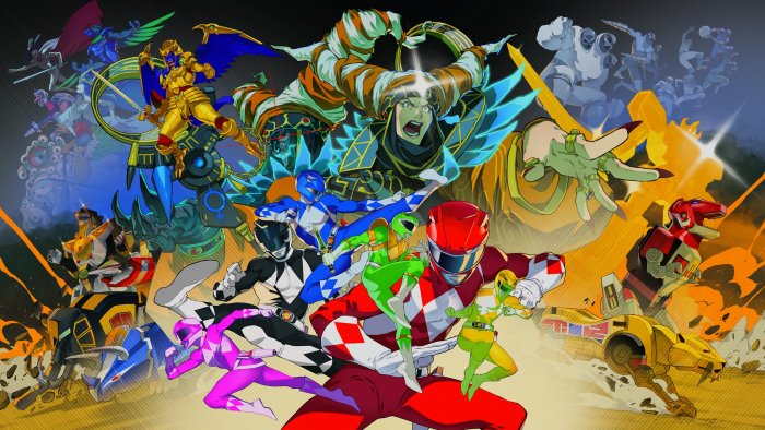 Mighty Morphin Power Rangers and Rita Repulsa Illustration