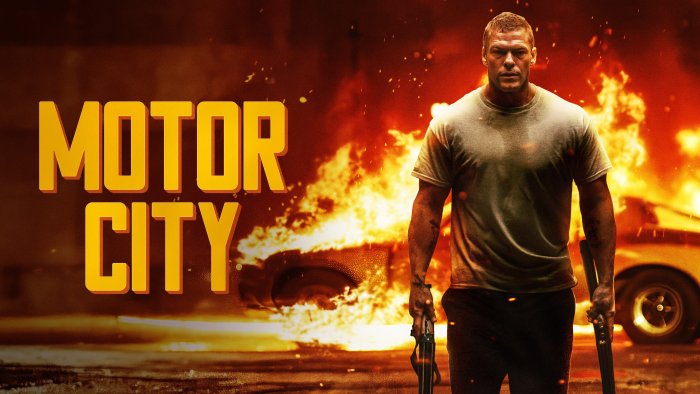 Alan Ritchson in Motor City movie poster