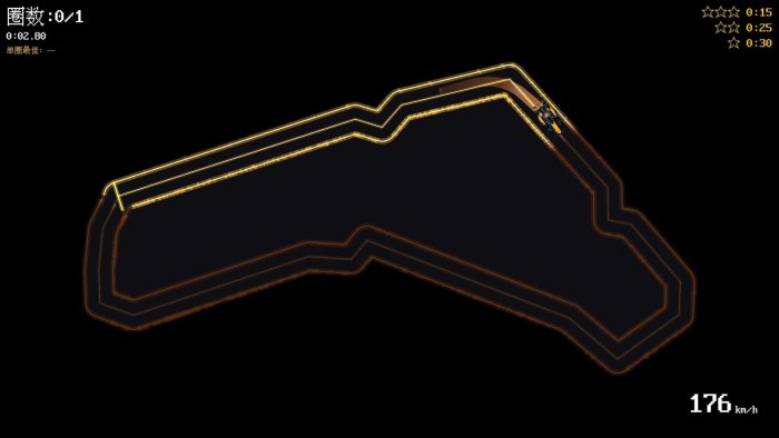 Top-down racing track in Extreme Racing Line