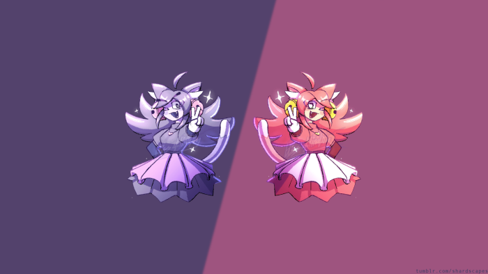 Mad Mew Mew from Undertale Dual Color Illustration