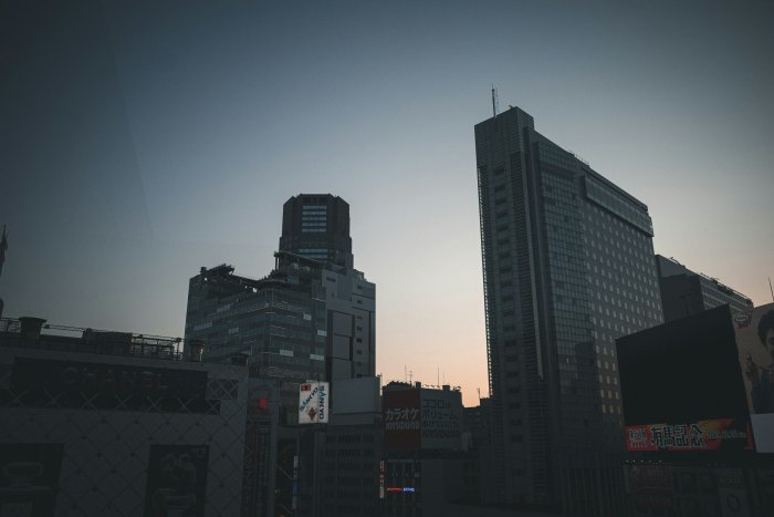 High Rise Buildings in Tokyo During Dusk