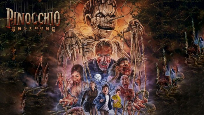 Pinocchio: Unstrung horror movie poster featuring Pinocchio