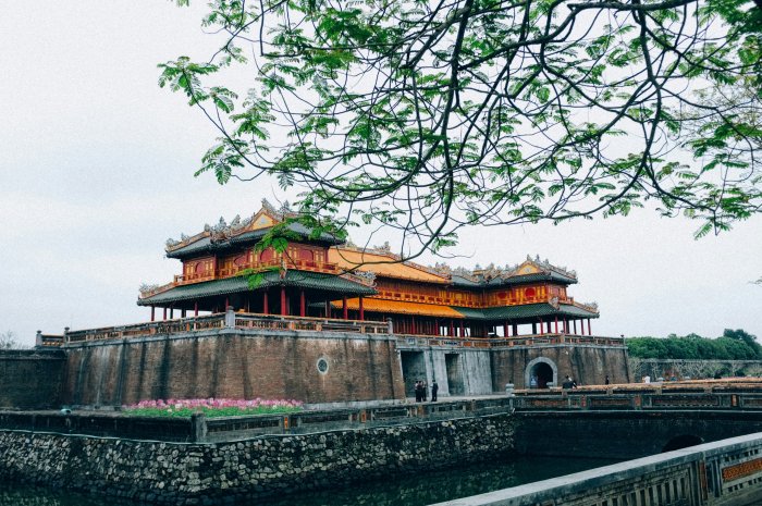 Imperial City Meridian Gate in Hue Vietnam