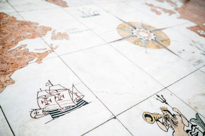 Portuguese Discoveries Map Mosaic at Padrão dos Descobrimentos