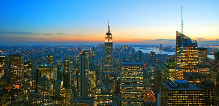 New York City Skyline at Sunset