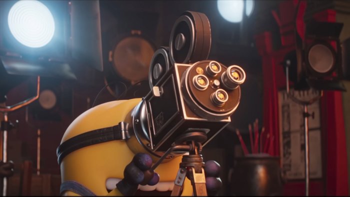 Minion with Vintage Movie Camera from Despicable Me