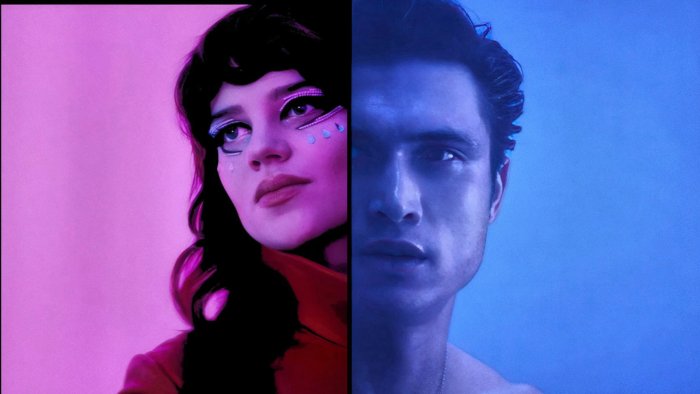 Split screen portrait from Her Private Hell