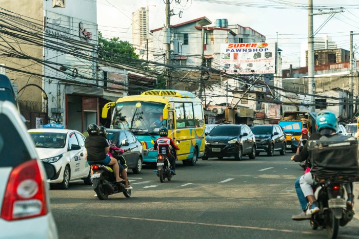 Street traffic in Cebu City, Philippines