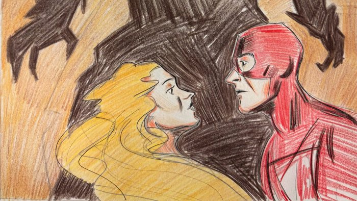 Storyboard Sketch of Captain Bonanza and a Woman