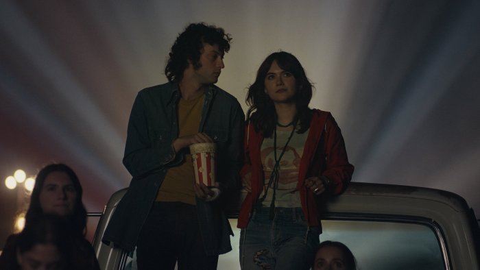 Young Couple at a Drive-In Movie in Tony