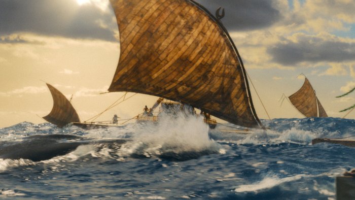 Polynesian Sailing Canoes in Moana Live Action