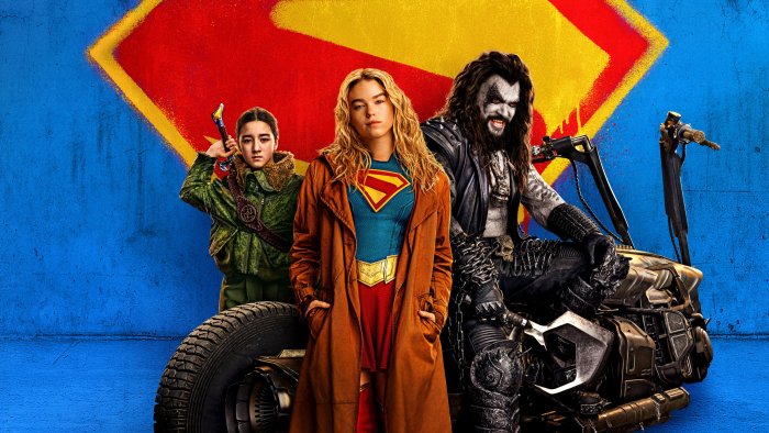 Supergirl, Ruthye, and Lobo in Supergirl: Woman of Tomorrow
