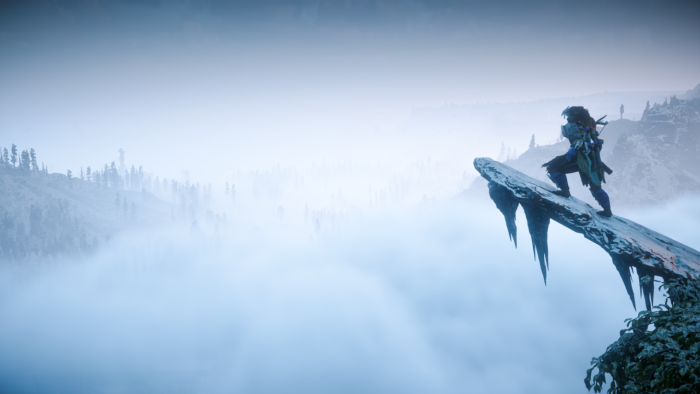 Aloy from Horizon Zero Dawn on Snowy Ledge
